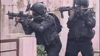 NSG along with Jammu and Kashmir Police conducted a joint security drill at Hiranagar Police Station
