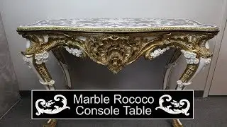 SOLID MARBLE ROCOCO CONSOLE TABLE