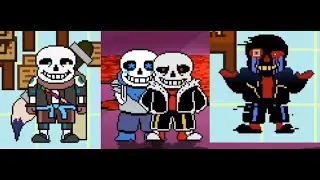M.U.G.E.N - UNDERTALE, BUT WITH INK SANS, BLUEBERRY SANS, UNDERFELL SANS AND ERROR SANS!
