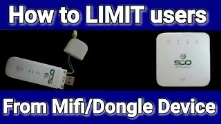 How to Limit users from your Mifi/Dongle devices | SCOM | Gilgit-Baltistan | AJK