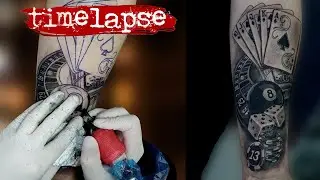Gambling game tattoo / Kockar tetovaza /time lapse tattoo
