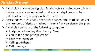 B10112  Dial Plan