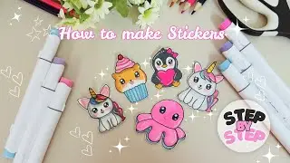 How to make stickers ✨cute kawaii stickers✨️Easy & Cheap✨️No Printer✨️No Baking Paper✨️DIY stickers