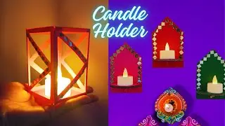 2 Unique candle holders DIY || Budget friendly Diwali Decoration || Diwali craft