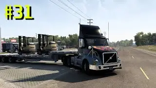 Forklifts delever from Billings to Cody.  American Truck Simulator #31
