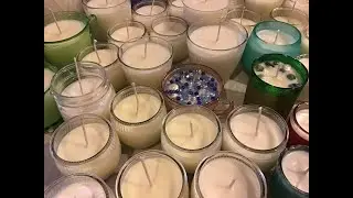 Easy 🌱DIY crystal encrusted & regular Soy candle making tutorial 🌈 get creative #withme