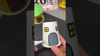 paper cup house craft#house #papercup #diy #kids #craft #simple #creative #fun #easy #handmade