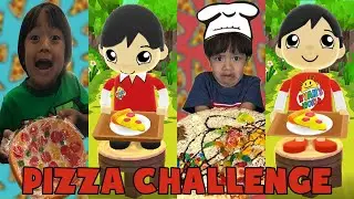 Pizza Challenge in Tag with Ryan with Ryan Kaji and His Dad