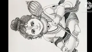 How to draw a beautiful pencil shading sketch of balhanuman/Bajrangbali Hanuman drawing step by step
