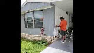UPDATE VIDEO Painting exterior of our 1980's Mobile Home