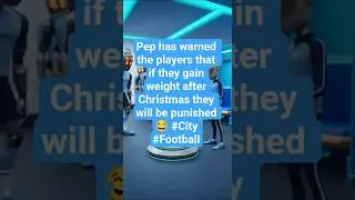 Pep has warned the players that if they gain weight after Christmas they will be  #City #Football