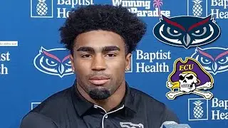 #FAU Football #ECU Week Presser Coach Tom Herman RB CJ Campbell DL Devonta Davis #AAC #NCAAFootball