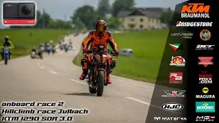 Hillclimb race Julbach 2023 onboard KTM 1290 SDR race 2 / front view