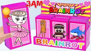 Paper DIY💖UNBOXING BALLERINA CAPPUCCINA MYSTERY BOX at 3AM! BARBIE ITALIAN BRAINROT GIRLS Blind Box