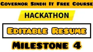 GIAIC Hackathon Milestone 4 | Editable Resume Builder | Hackathon Governor Initiative