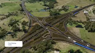 Overview of western section of the Picton Road upgrade