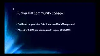 First the BIG DIG, Now BIG DATA: Boston’s Experience Developing Big Data Curriculum
