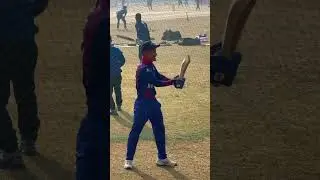 Rohit Kumar Paudel warming up