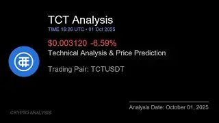 TCT (TCTUSDT) Technical Analysis - Price Prediction & Buy or Sell October 01, 2025