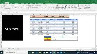 max min average excel,sum average min max excel hindiexcel formula average max min kaisy karte in ex