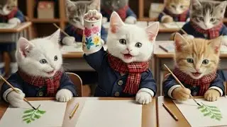 Tora’s Brave Art Journey 🐱✨🎨 Funny & Heartwarming Kitten Stories 🐾