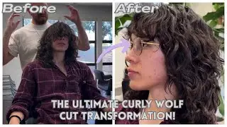 The Ultimate Curly Wolf Cut Transformation! 🐺✨ | Modern Shag Haircut Tutorial