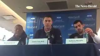 John Carroll coach Tom Arth talks about the Blue Streaks' ability to throw the ball vs. Olivet.