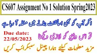 CS607 Assignment NO 1 | CS607 Assignment No 1 Solution Spring2023