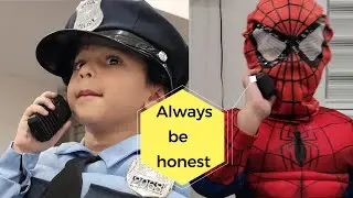Spider Man-Police pretend play  | Never cheat always be honest | Funny Shopkeeper