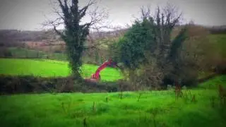 hitachi EX100 digger with sawhead