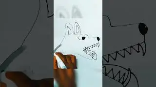 How to draw Wolf 🐺 step by step | #drawingideas #wolf #shortsviral
