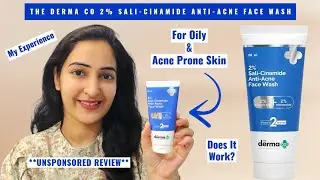 The Derma Co 2% Sali-Cinamide Anti-Acne Face Wash Honest Review 💙 | For Oily & Acne-Prone Skin 🌸