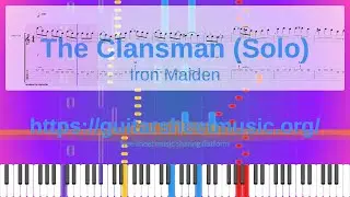 The Clansman (Solo) Sheet Music Free, Iron Maiden Synthesia Piano