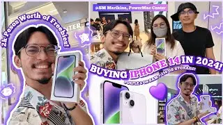 Buying iPhone 14 in Late 2024!📱💜 256 GB, Purple + 2K Worth Freebies at SM Marikina! | Shop Vlog #31