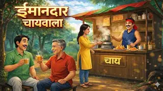 ईमानदार चायवाला । IMAANDAR CHAIWALA । HINDI KAHANIYA । CARTOON STORY । HINDI STORIES