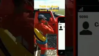 Train vs drum bomb vs cars 🚓🚕 #challange #indian bike driving #mrs gaming #shorts