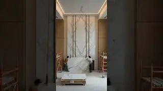 Ultra-Luxury Living Room Design | Marble Feature Wall #LuxuryLivingRoom #UltraLuxury #BeforeAfter