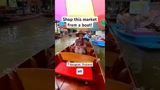 Floating market in Bangkok! 🍉 A must-see in Thailand.