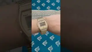 Casio vintage Watch B640WGG-9DF Gold Digital Dial Gold Stainless Steel Band D188 #casiovintage