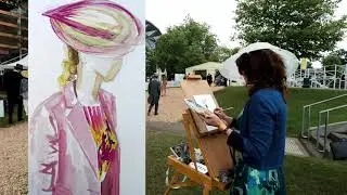 Live Event Artist painting at Royal Ascot