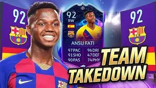 INSANE 92 RATED *UCL RTTF* ANSU FATI TEAM TAKEDOWN vs CapGunTom!!! (FIFA 20 TEAM TAKEDOWN)