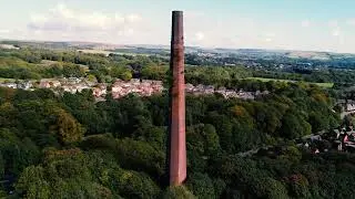 Barrow Bridge Chimney, Bolton, England - 4K Drone Footage