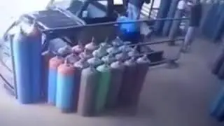 ARGON GAS CYLINDER BLAST