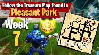 Follow the Treasure Map found in Pleasant Park - Fortnite Season 4 Week 7 Challenge