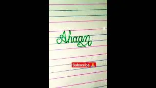 Ahaan #name #handwriting #cursive #calligraphy #shorts