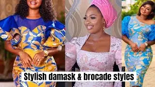 Most stunning brocade and damask dress designs for beautiful ladies