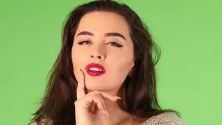 [ 4k ] A Model Posing In Front Of Camera With Green Screen | [ Copyright Free Video ]