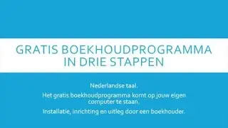 Gratis Boekhoudprogramma (geen Excel) in 3 stappen. ZZP en Eenmanszaak administratie. GnuCash