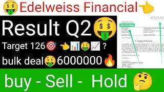 Edelweiss Financial Services stock latest update Result Q2 Target 126🚀analysis today update tomorrow
