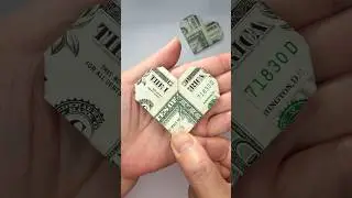How to make Money Origami Heart with 1 Dollar Bill - Easy Money Heart X #origami